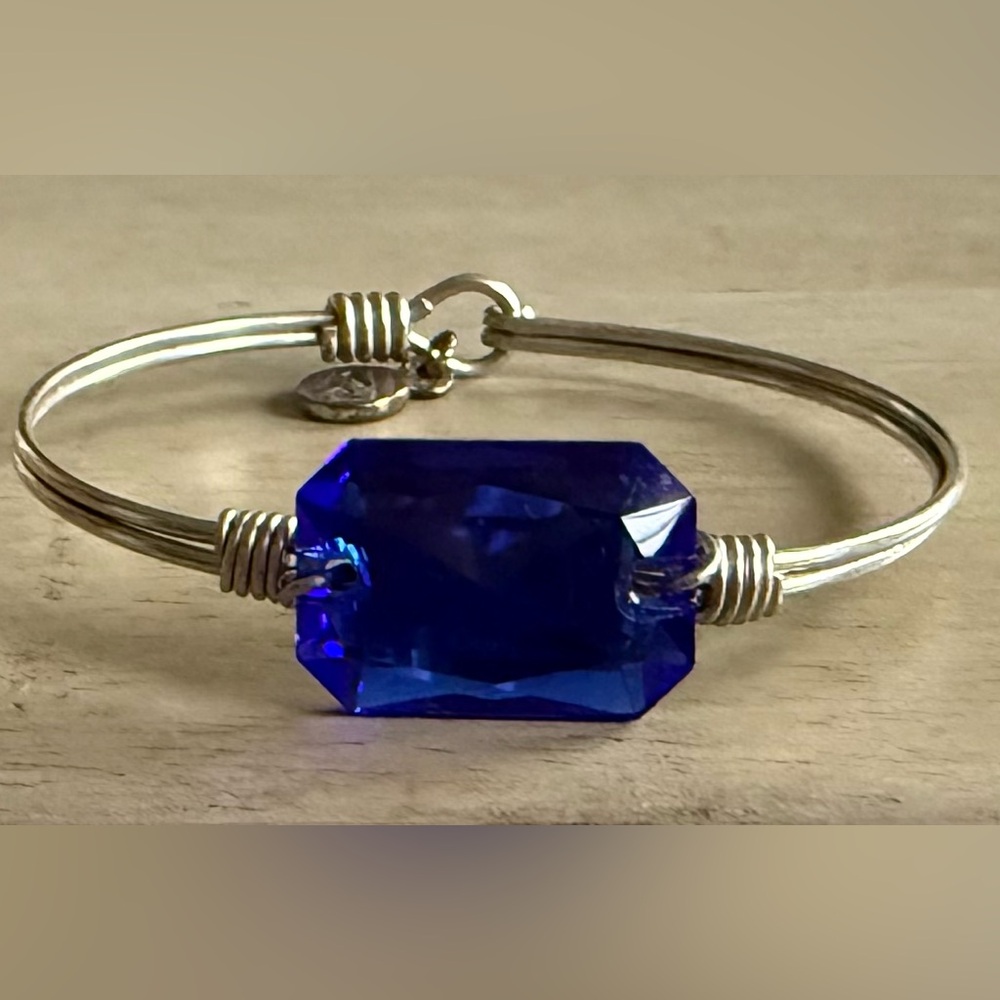 Luca + Danni Silver Bracelet with Blue Stone
